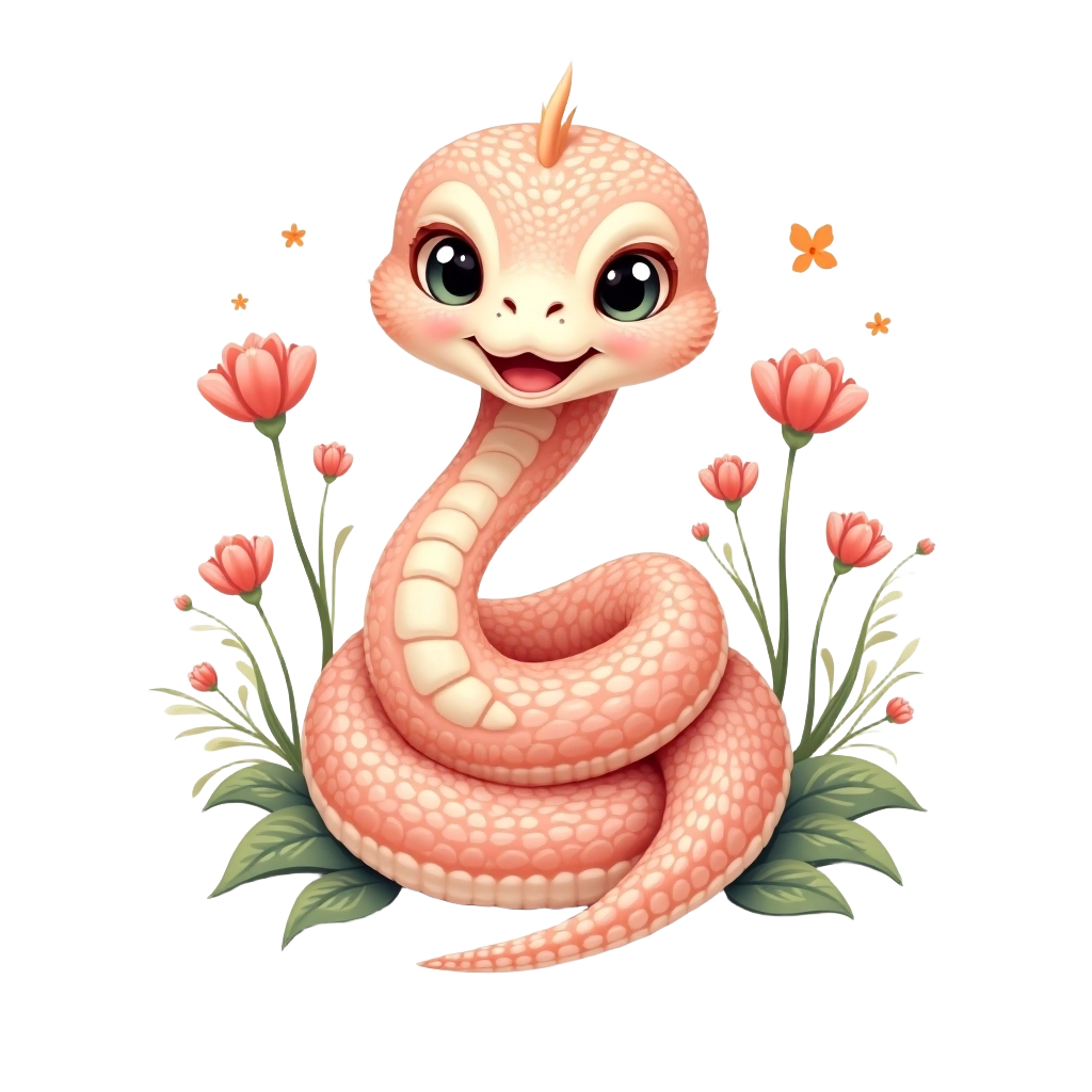 Charming Snake in the Garden